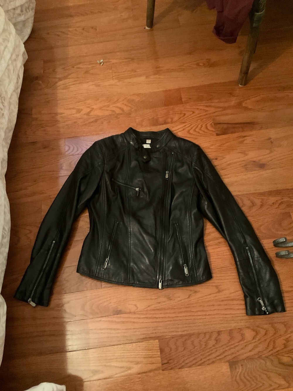 Danier Black Women's Leather Moto Jacket